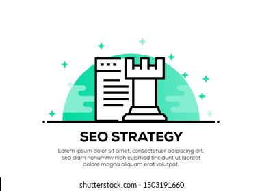 SEO STRATEGY AND ILLUSTRATION ICON CONCEPT