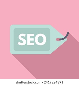 Seo-Tag Symbol flache Vektorgrafik. Universelles globales Seo. Marktwebsite
