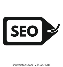 Seo tag icon simple vector. Universal global seo. Market website
