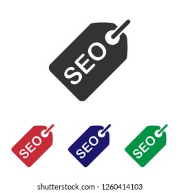 Seo tag icon vector