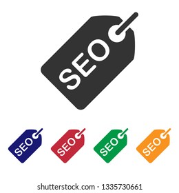 Seo tag icon vector