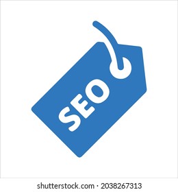 Seo tag icon. Vector and glyph