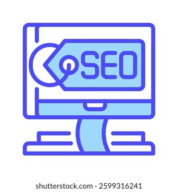 SEO Tag line icon. linear style sign for mobile concept and web design. Outline vector icon. Symbol, logo illustration. Vector graphic