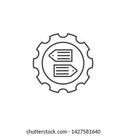 SEO Tag Optimization Related Vector Thin Line Icon. Isolated on White Background. Editable Stroke. Vector Illustration.