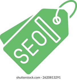 Icono de Vector de etiqueta Seo. Se puede utilizar para aplicaciones de impresión, móviles y de Web.