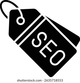 Icono de Vector de etiqueta Seo. Se puede utilizar para aplicaciones de impresión, móviles y de Web.