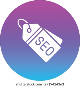 Icono de Vector de etiqueta Seo. Se puede utilizar para aplicaciones de impresión, móviles y de Web.