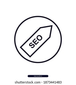 SEO Tag vector icon, SEO Tag Vector illustration