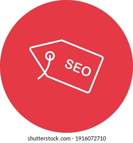Seo, tag, web icon vector image. Can also be used for web marketing. Suitable for use on web apps, mobile apps and print media.