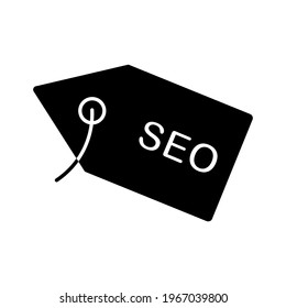 Seo, etiqueta, imagen vectorial de icono web. También se puede usar para el marketing web. Idóneo para aplicaciones web, aplicaciones móviles y medios impresos.