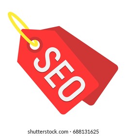 Seo tags flat icon, seo and development, sign vector graphics, a colorful solid pattern on a white background, eps 10.