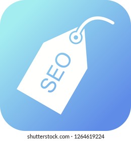 Seo Tags Glyph round corner multi color gradient BG