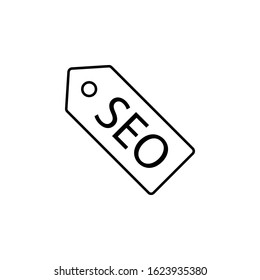 seo tags icon. Element of seo and development icon with name for mobile concept and web apps. Detailed seo tags icon can be used for web and mobile on white background