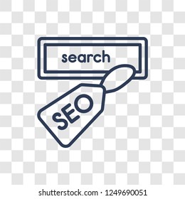 seo Tags icon. Trendy linear seo Tags logo concept on transparent background from Programming collection