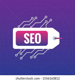 SEO tags vector icon, tagline symbol. Modern, simple flat vector illustration for web site or mobile app.