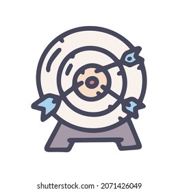 seo target color vector doodle simple icon