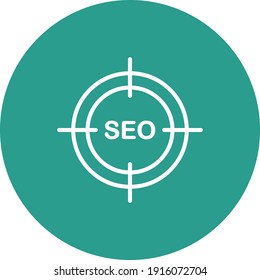 Seo, destino, imagen vectorial de icono de objetivo. También se puede usar para el marketing web. Idóneo para aplicaciones web, aplicaciones móviles y medios impresos.