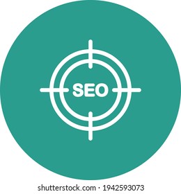 Seo, destino, imagen vectorial de icono de objetivo. También se puede usar para el marketing web. Idóneo para aplicaciones web, aplicaciones móviles y medios impresos.