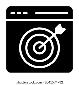 seo targeting glyph design, SEO and web flat design for mobile concepts and web apps. Collection of modern infographic logo and pictogram.