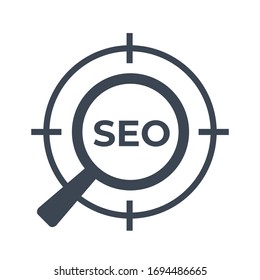 Seo Targeting Icon Vector Graphic. Seo Targeting Vector Illustration.