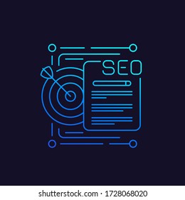 SEO targeting line icon, vector