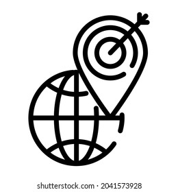 seo targeting outline design, SEO and web flat design for mobile concepts and web apps. Collection of modern infographic logo and pictogram.