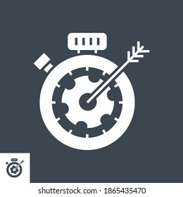 SEO Targeting Related Vector Glyph Icon. Isolated on Black Background. Vector Illustration.