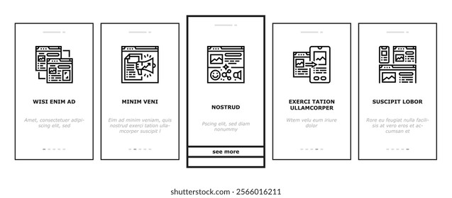 seo technical audit onboarding mobile vector optimize market, rank search, improve marketing, dashboard report seo technical audit illustrations