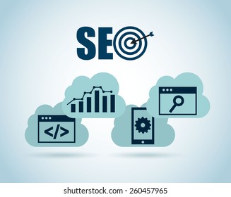 seo technology design, vector illustration eps10 graphic 