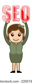 SEO Text - Cartoon Vector