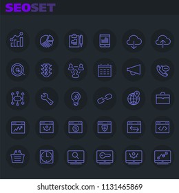 SEO thin linear icons