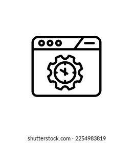 SEO Time icon in vector. Logotype