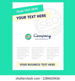 Seo Title Page Design for Company profile ,annual report, presentations, leaflet, Brochure Vector Background