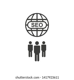 SEO tool icon in eps vector format. Flat pictogram icon designed for web and application interfaces.