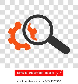 Seo Tools EPS vector icon. Illustration style is flat iconic bicolor orange and gray symbol on white background.