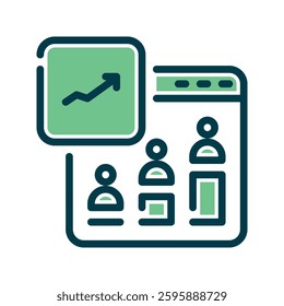 Seo Traffic With Two Tone Style Icon Vector