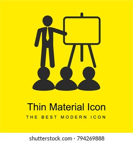SEO training bright yellow material minimal icon or logo design