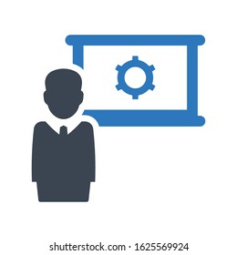 SEO Training icon. vector graphics