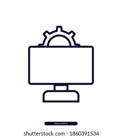 Icono del vector de entrenamiento SEO, ilustración del Vector de entrenamiento SEO