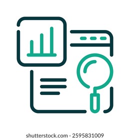 Seo With Two Color Style Icon Vector