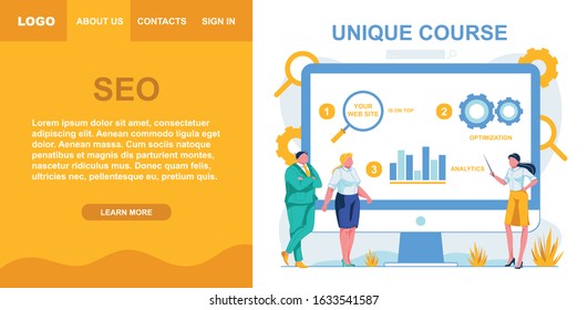 Seo Unique Course to Promote Personal Business. Conducting Course about Seo Specifically for Small Number Students. Teacher with Pointer Explains Information Based on Infographics on Big Screen.