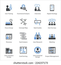 SEO & Usability Icons Set 1 - Bleu Series 