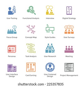 SEO & Usability Icons Set 1 - Colored Series