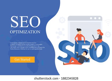 seo vector colour flat icon
