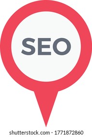 icono de color plano de vector seo 