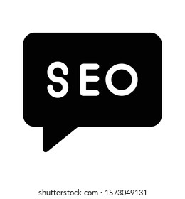 seo vector glyph flat icon 