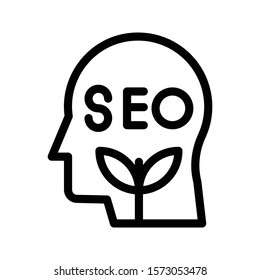 seo vector glyph flat icon 