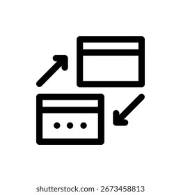 Icono de Vector de SEO de la cadena de backlink, adecuado para marketing digital, optimización de Web y temas de redes