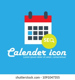 SEO vector icon and calendar