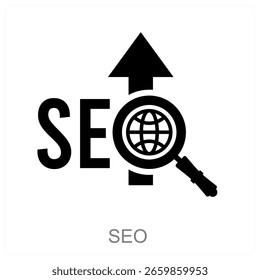 SEO design de conceito de ícone de vetor